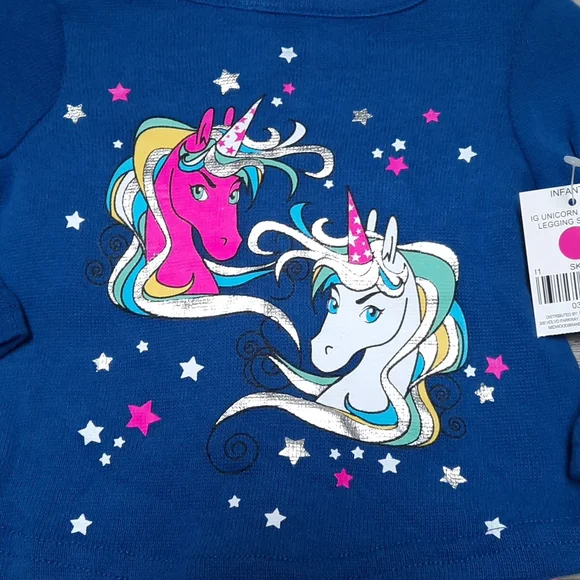 Kidgets girl pj set AND legging set size 12months - Picture 5 of 5